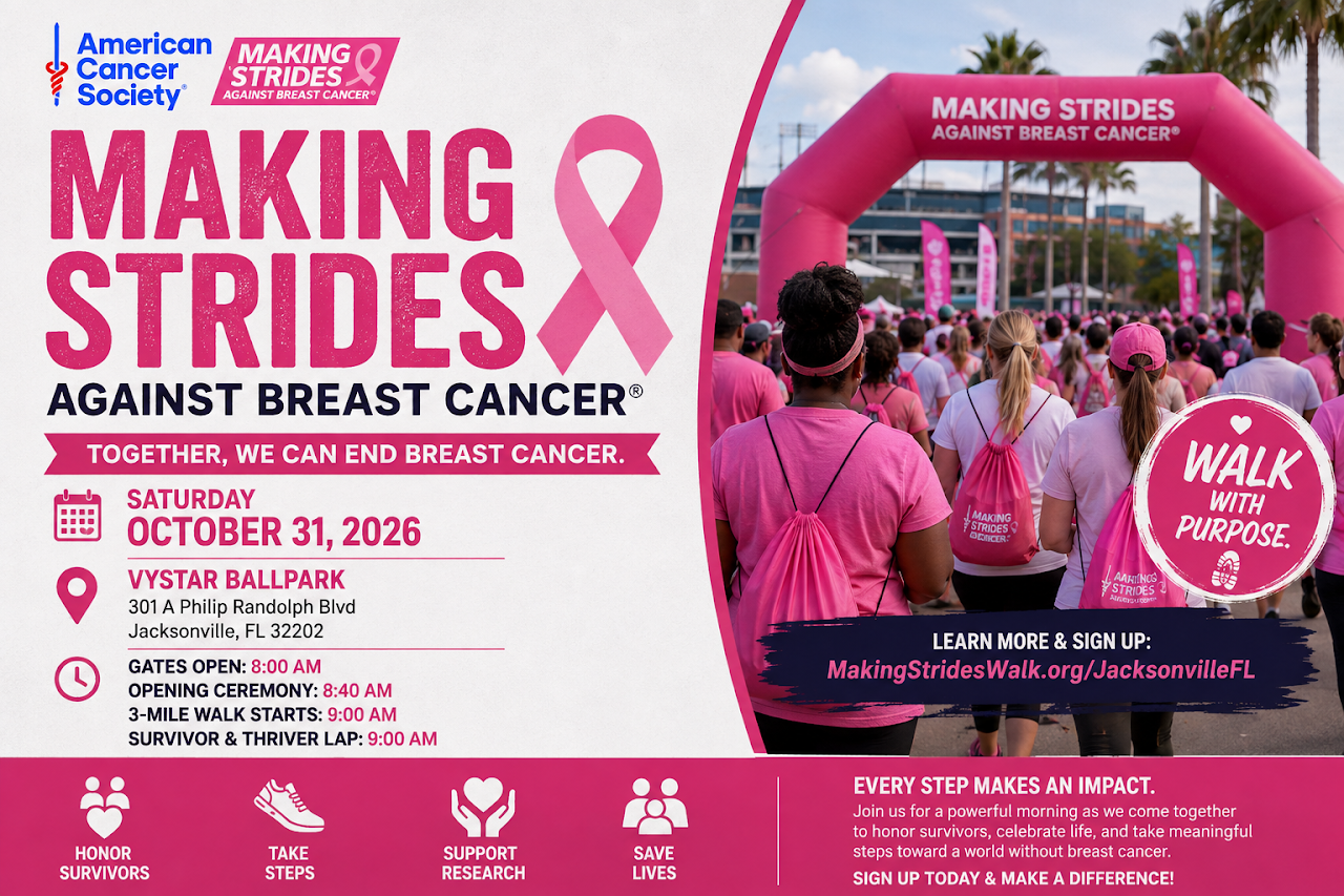 Making Strides Against Breast Cancer Walk flyer